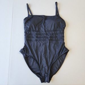 La Blanca Charcoal One Piece Swimsuit